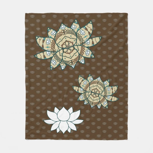 The Lotus Fleece Blanket (Front)