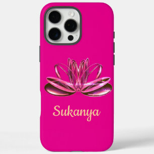 The lotus flower personalized iPhone 16 pro max case