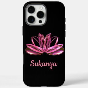 The lotus flower personalized iPhone 16 pro max case