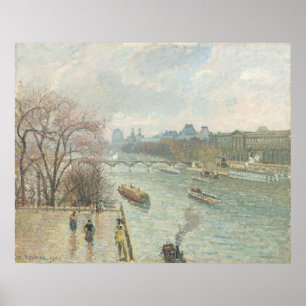 The Louvre, Afternoon - Camille Pissarro Fine Art Poster