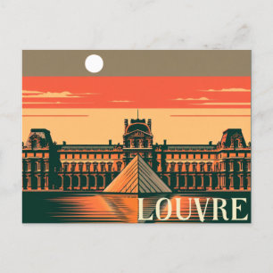 The Louvre: Parisian Elegance and Cultural Grandeu Holiday Postcard