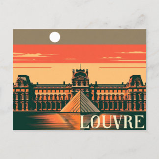 The Louvre: Parisian Elegance and Cultural Grandeu Holiday Postcard