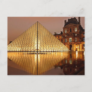 The Louvre Pyramid in the courtyard of the Louvre Postcard
