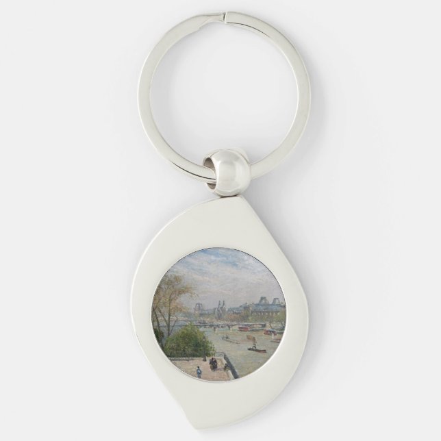 The Louvre, Spring  Camille Pissarro   Keychain (Front)