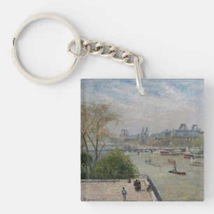 The Louvre, Spring  Camille Pissarro   Keychain