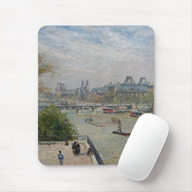 The Louvre, Spring  Camille Pissarro   Mouse Pad (With Mouse)