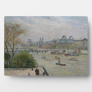 The Louvre, Spring  Camille Pissarro     Plaque