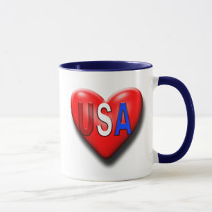 The Love America Heart Mug