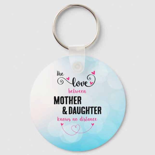 The love between mother and daughter distance keychain (Front)