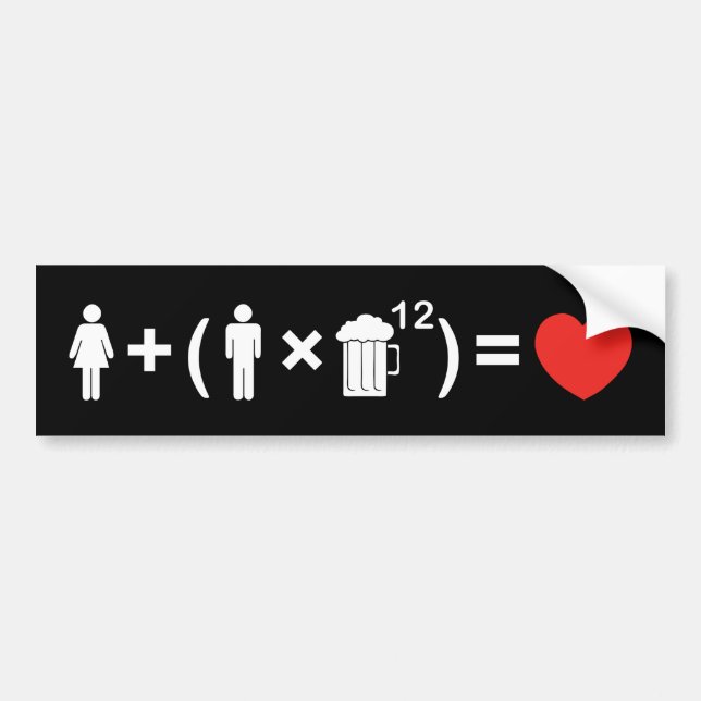 The Love Equation for Men Bumper Sticker (Front)