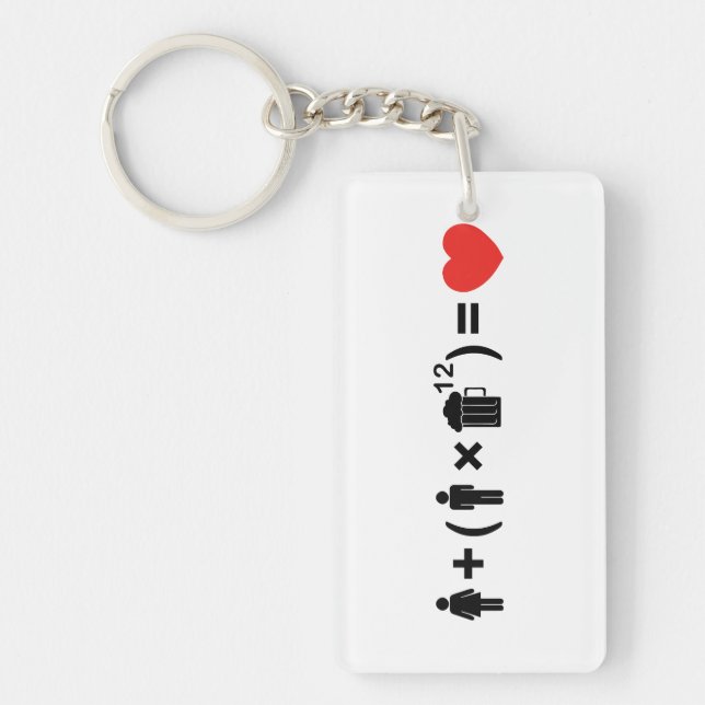 The Love Equation for Men Keychain (Front)
