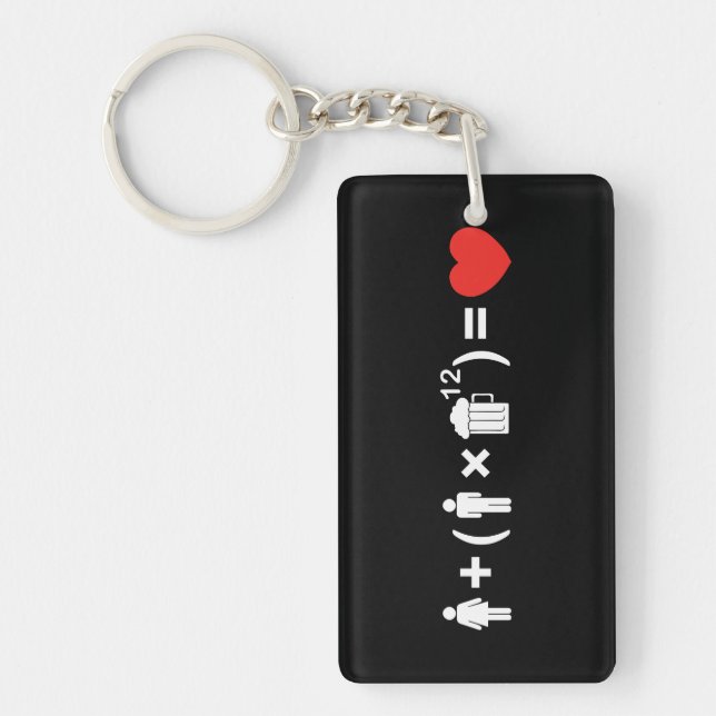 The Love Equation for Men Keychain (Front)