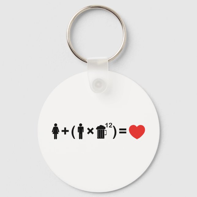The Love Equation for Men Keychain (Front)