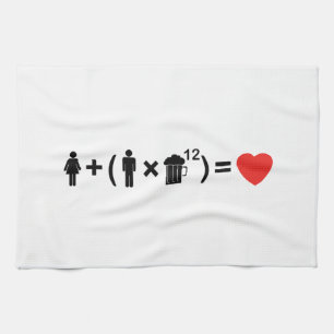 The Love Equation for Men Kitchen Towel