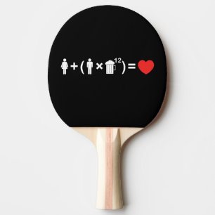 The Love Equation for Men Ping Pong Paddle