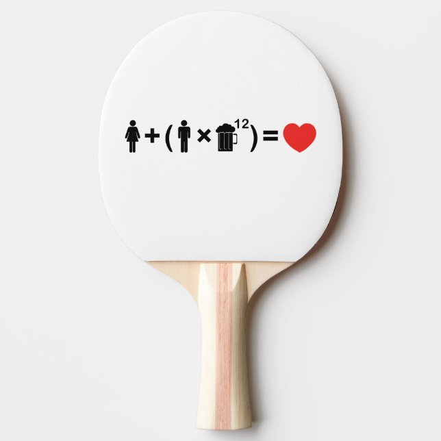 The Love Equation for Men Ping Pong Paddle (Front)