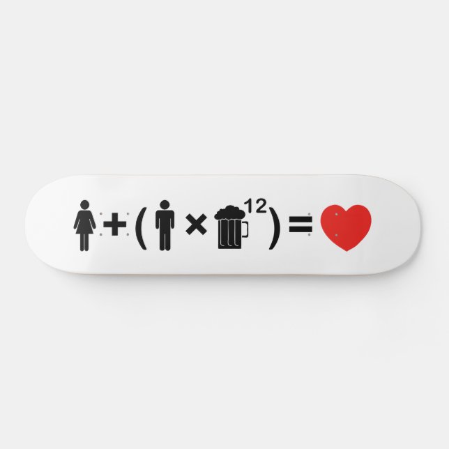 The Love Equation for Men Skateboard (Horz)