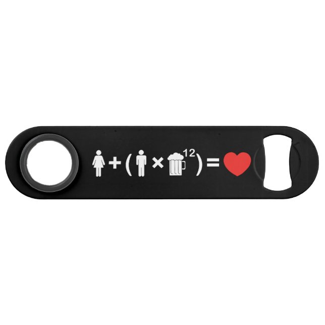 The Love Equation for Men Speed Bottle Opener (Front (Horizontal))