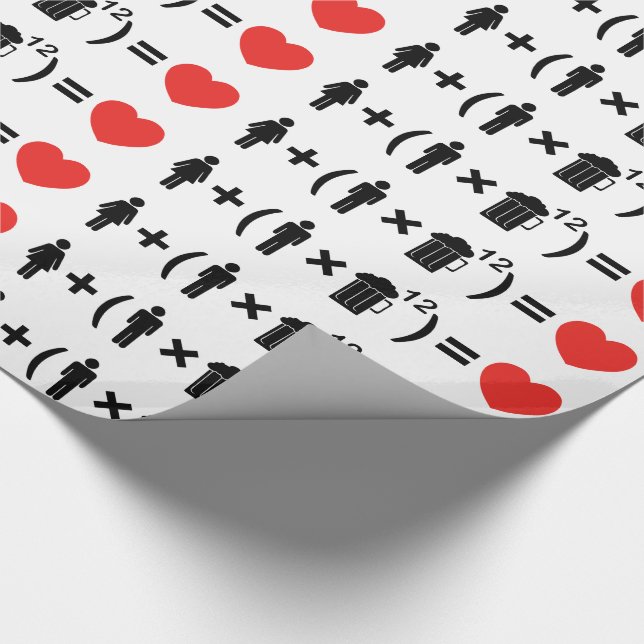 The Love Equation for Men Wrapping Paper (Corner)