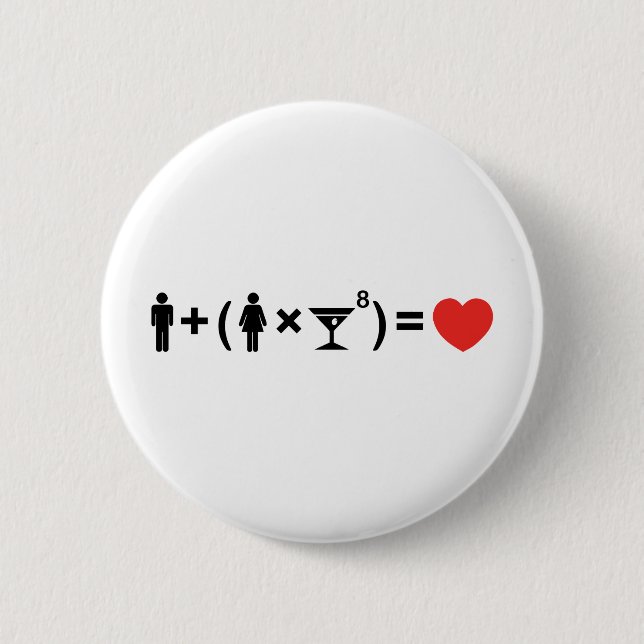 The Love Equation for Women 2 Inch Round Button (Front)
