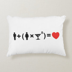 The Love Equation for Women Decorative Pillow