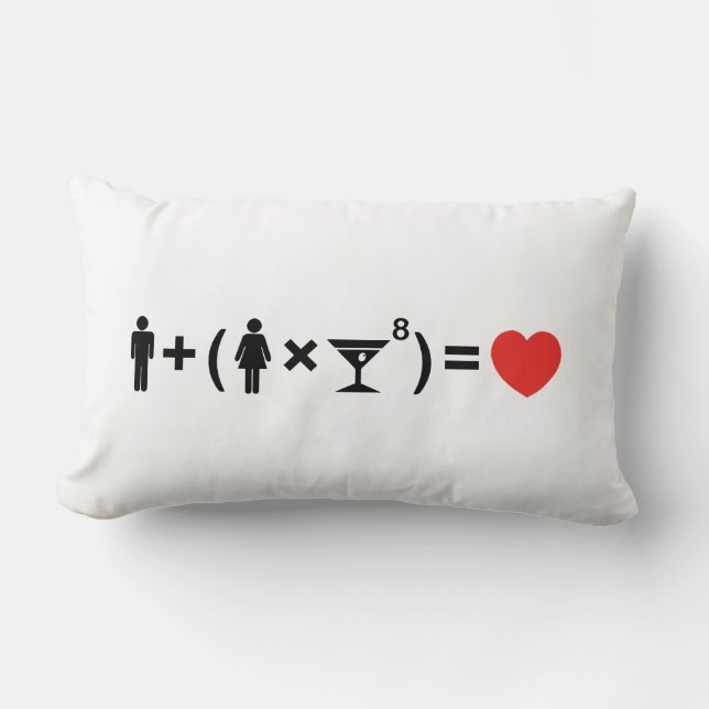 The Love Equation for Women Lumbar Pillow (Front)