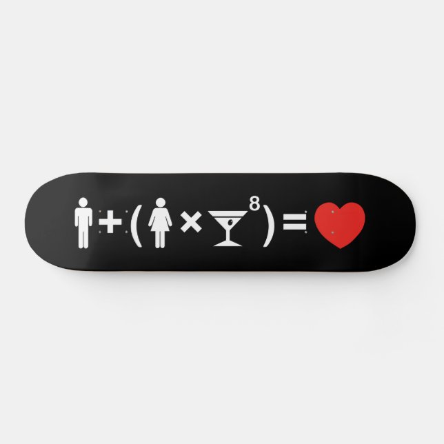 The Love Equation for Women Skateboard (Horz)
