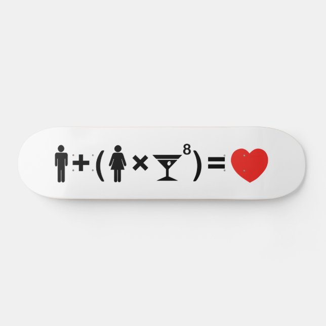 The Love Equation for Women Skateboard (Horz)
