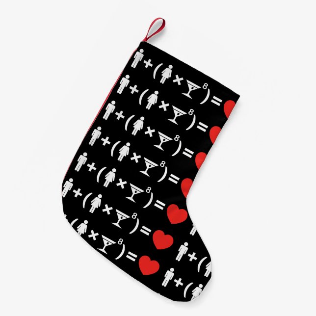 The Love Equation for Women Small Christmas Stocking (Front (Hanging))