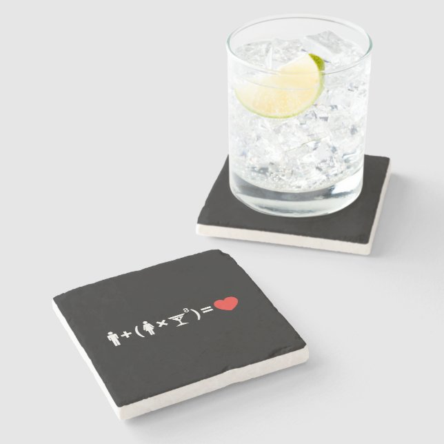 The Love Equation for Women Stone Coaster (Side)