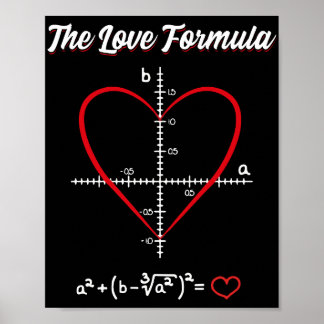 The Love Formula Math Valentine Day Poster