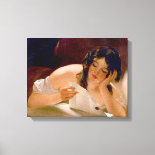 The Love Letter (by Thomas Sully) Canvas Print