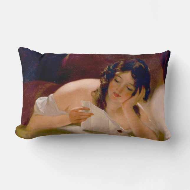 The Love Letter (by Thomas Sully) Lumbar Pillow (Front)
