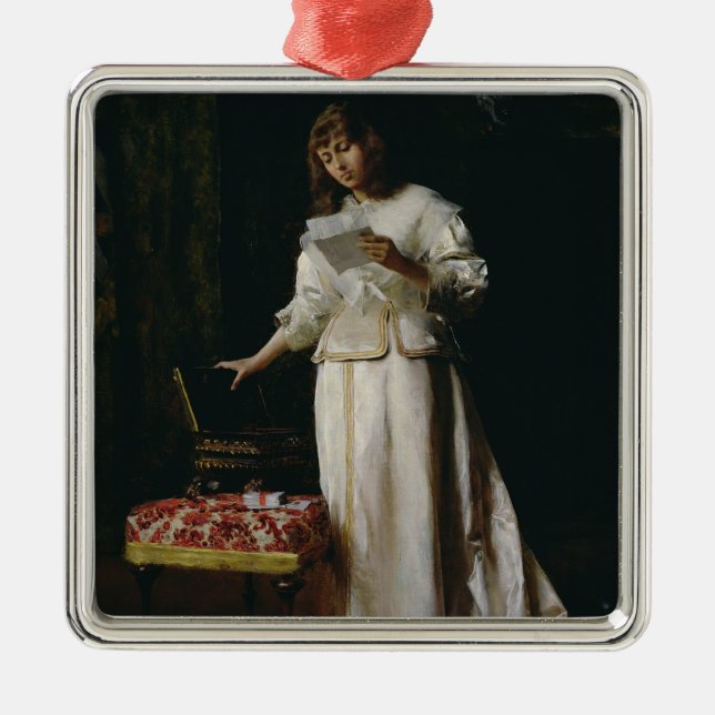 The Love Letter Metal Ornament (Front)