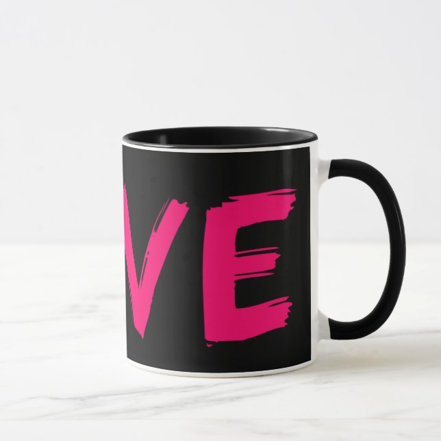 The Love Mug 11oz Black Pink By Zazz_it (Right)