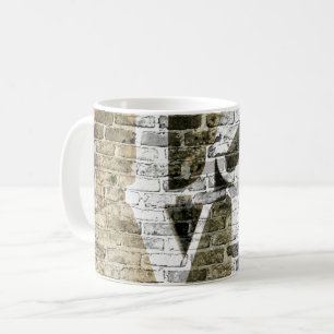 The LOVE MUG Nuetral Bricks Urban Graffiti
