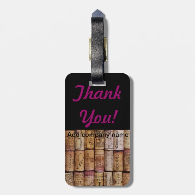 The Love of Wine Luggage Tag (Back Vertical)