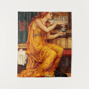 The Love Potion - Evelyn De Morgan Painting Tapestry