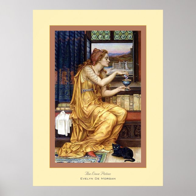The Love Potion ~ Evelyn De Morgan Poster (Front)