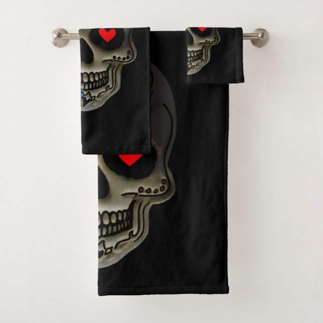 The Love Skull Bath Towel Set (Insitu)