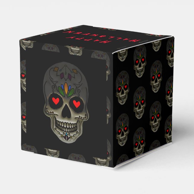 The Love Skull Customizable  Favor Box (Back Side)