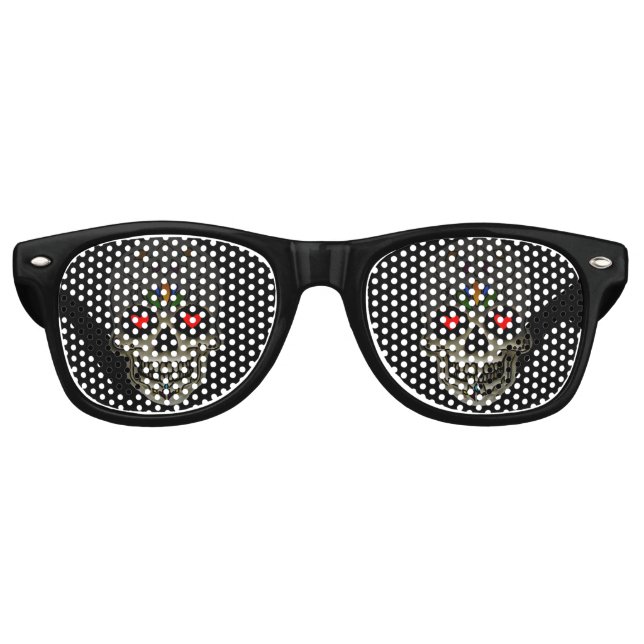 The Love Skull  Retro Sunglasses (Front)