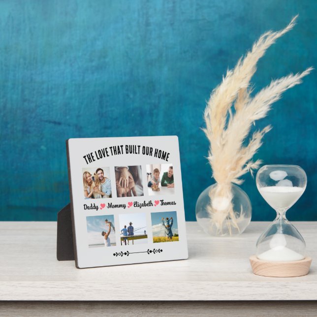 The Love That Built Our Home Custom Photo Plaque (Insitu)