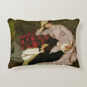 The Lovers, 1870 Decorative Pillow