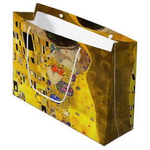 The Lovers Kiss Fine Art Acrylic Painting Large Gift Bag