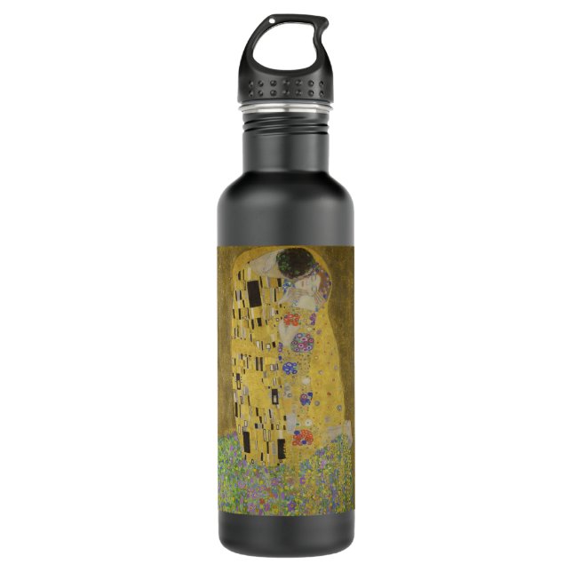 The Lovers Kissing Embrace by Gustav Klimt 710 Ml Water Bottle (Front)
