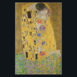 The Lovers Kissing Embrace by Gustav Klimt Stationery<br><div class="desc">Sunlight glints off the swirling golden embrace that surrounds the lovers in Gustav Klimt's masterpiece, The Kiss. The scene is a paradox of intimacy and isolation. The couple stands on a precipice, a field of colourful flowers at their feet, yet they are oblivious to the world around them. Their gazes...</div>