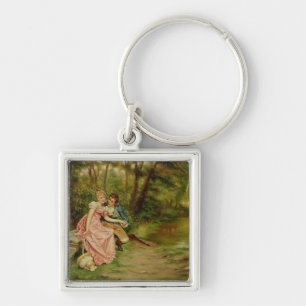 The Lovers (oil on canvas) Keychain