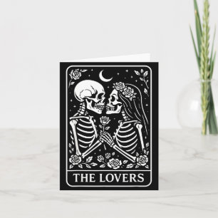 The Lovers Skeleton Love Couples Gothic Wedding Card