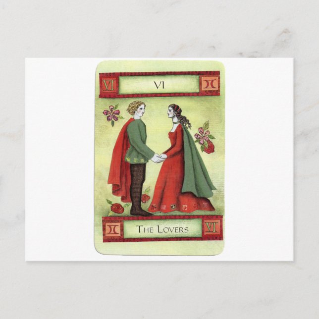 "The Lovers" tarot card (Front)